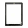 Vitre tactile noire prémontée avec bouton home, support caméra et adhésif iPad 
