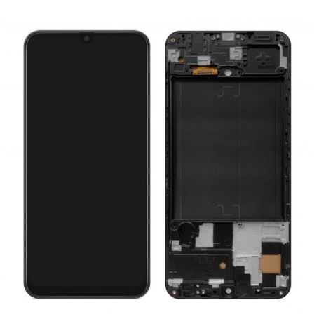 Ecran Noir A50 (A505F) Oled Avec Chassis Samsung Gamme Super Premium