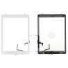 Vitre tactile blanche prémontée avec bouton home, support caméra et adhésif iPa