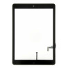Vitre tactile noire prémontée avec bouton home, support caméra et adhésif iPad 