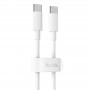 Hoco Câble Blanc X51 Type C Vers Type C 1m Mâle/Mâle Charge/Sync