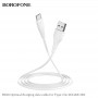Borofone Câble Blanc BX18 Type C 3 m Charge/ Sync 2A