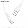 Borofone Câble Blanc BX18 Type C 3 m Charge/ Sync 2A