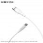 Borofone Câble Blanc BX18 Type C 3 m Charge/ Sync 2A