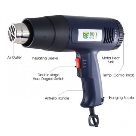 Best Pistolet Noir à Air Chaud (BST-8016-3A)