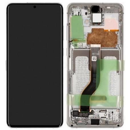 Ecran Blanc S20 Plus (G985F) Service Pack Samsung GH82-22134B / 22145B